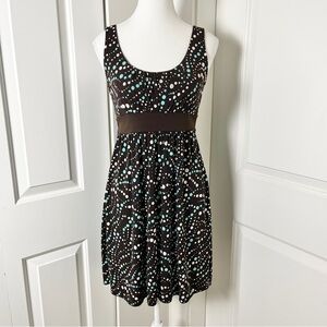 Vintage Ruby Rox Brown Polka Dot Fit & Flare Dress - Retro & Flattering, Small